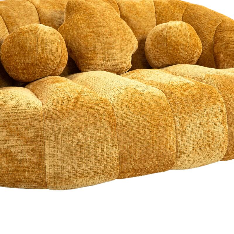 HOMEFUN Chenille Upholstered Durable Comfort Lounger Bean Bag Lazy Sofa