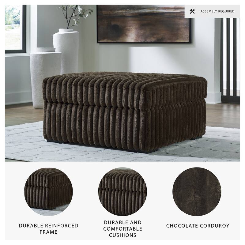 Signature Design by Ashley Midnight-Madness Brown Oversized Accent Ottoman