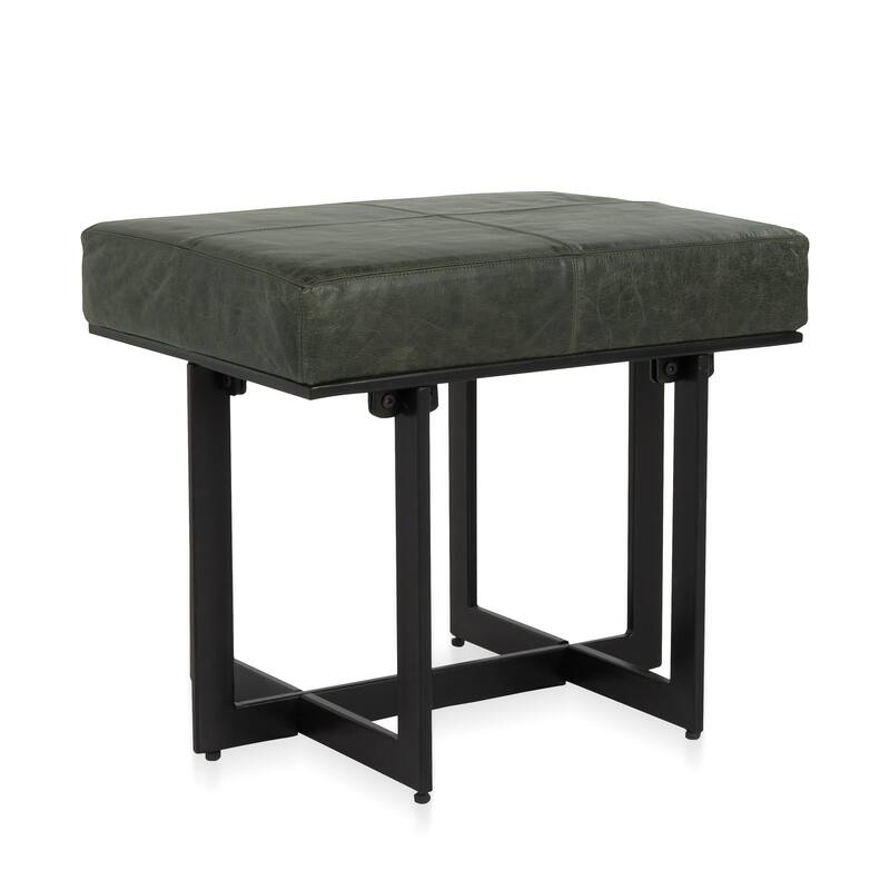 Classic Home Calvin Leather Stool