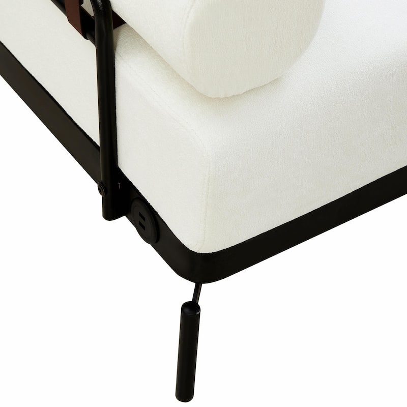 Modern Loveseat Sofa 59" Sofa Couch 2-Seater with Flexible USB Ports and Unique Cylindrical Armrests