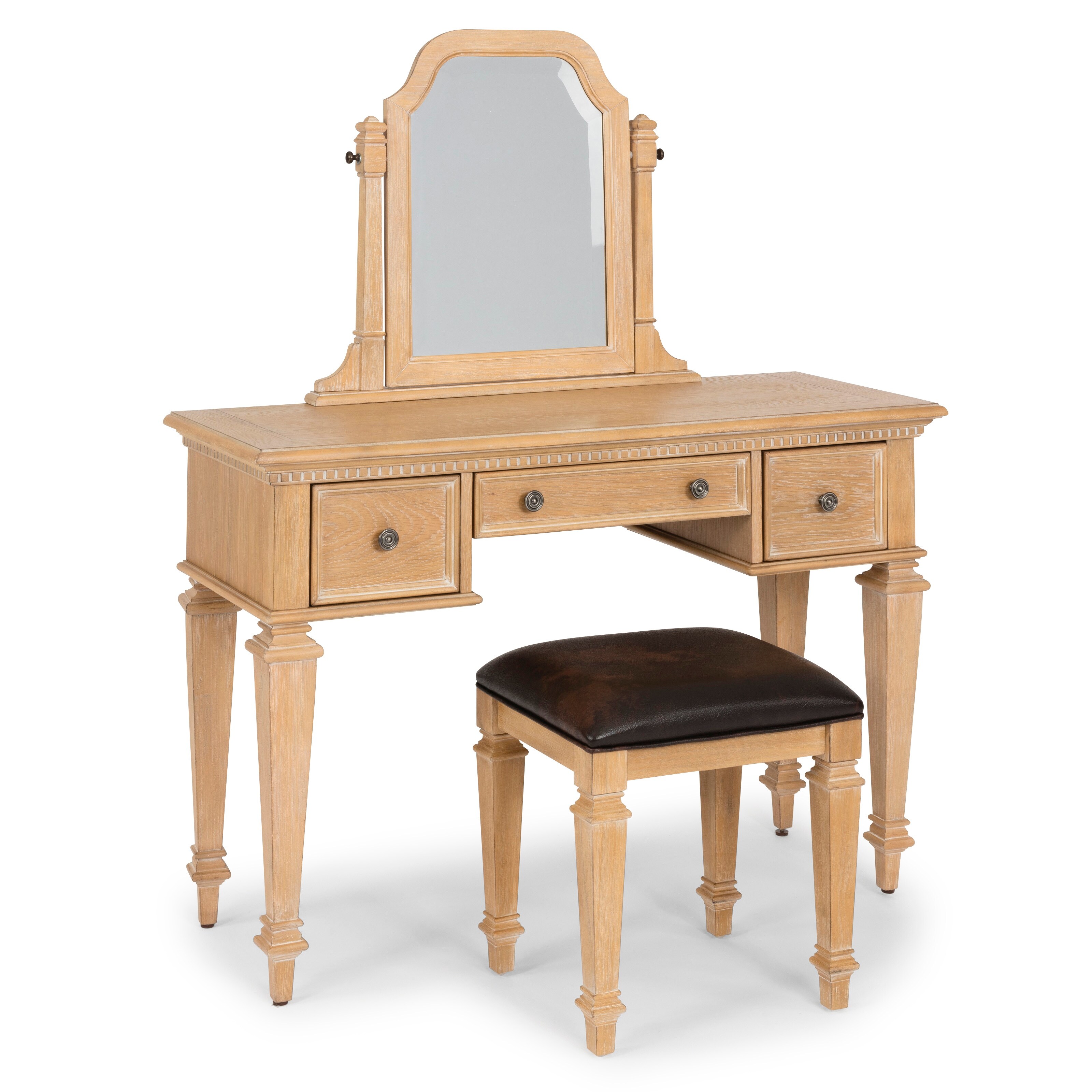 Shop Manor House Natural Vanity Mirror Bench By Home Styles On Sale Overstock 31441417