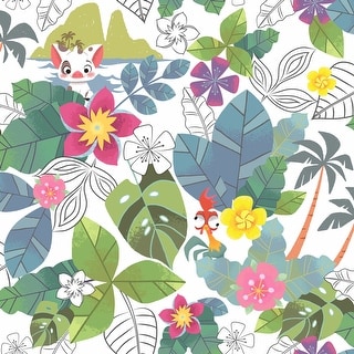 Blue & Green Disney Moana Jungle Peel and Stick Wallpaper by RoomMates