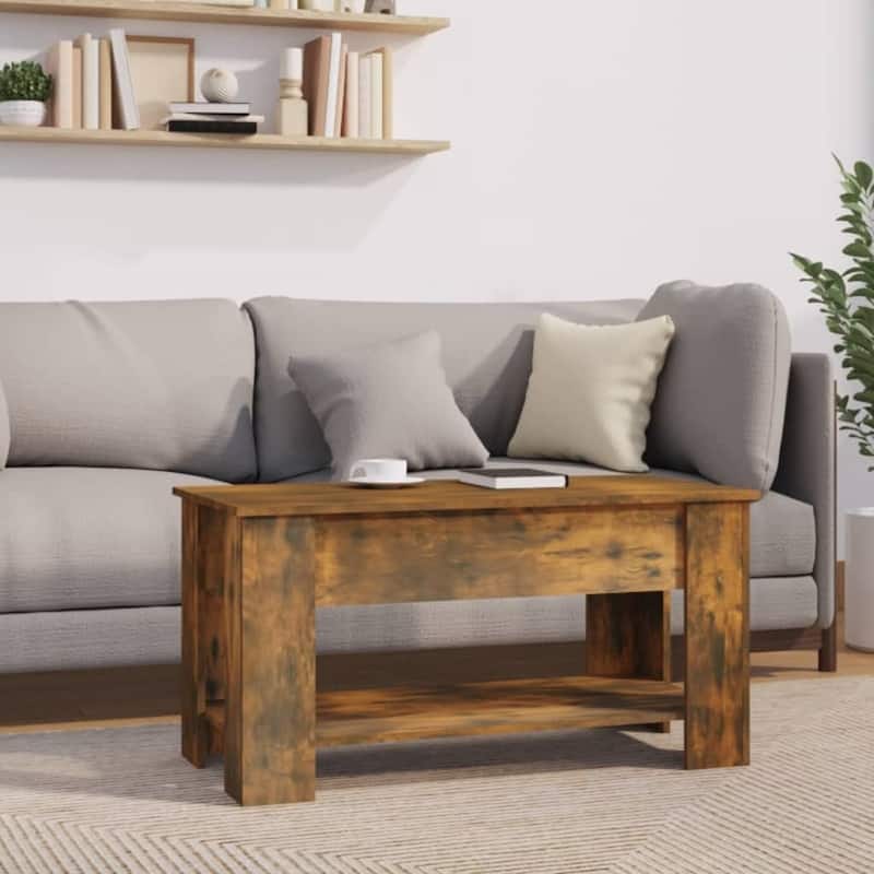 vidaXL Coffee Table Lift Top End Table Accent Side Sofa Table Engineered Wood - 39.8" x 19.3" x 20.5"