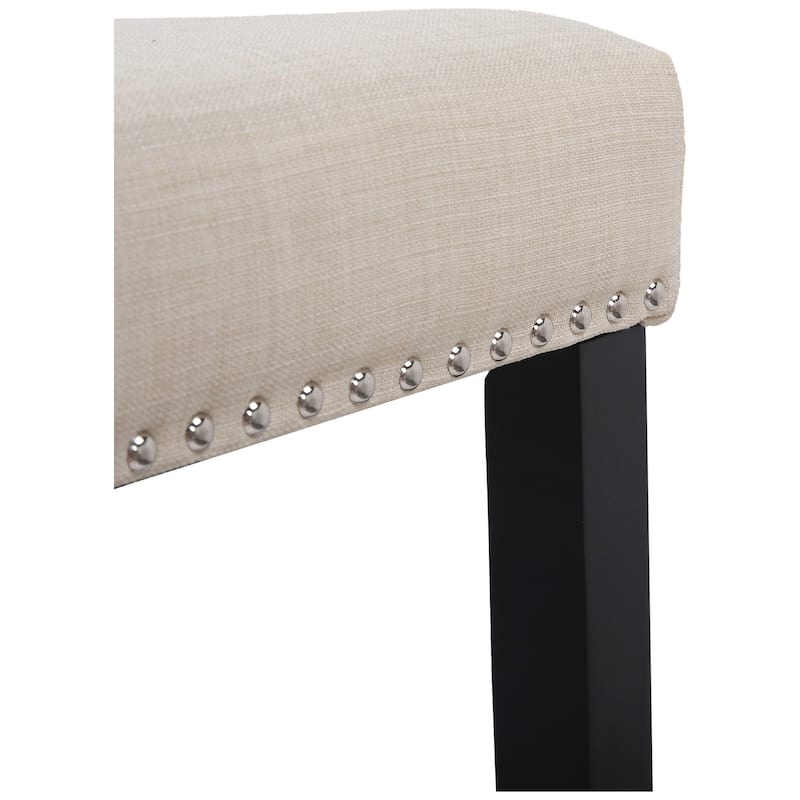 Jameson Upholstered Polyester Black 29 Inch Bar Stool