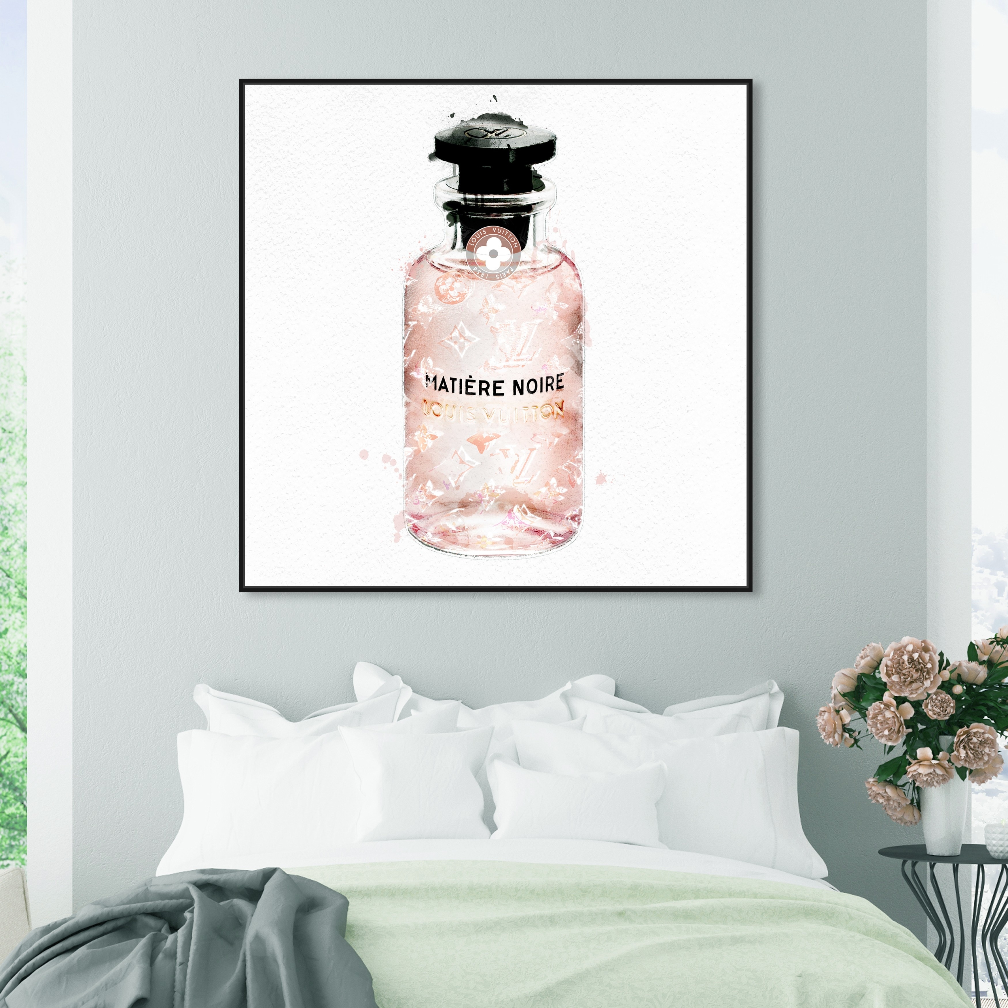Oliver Gal 'Louie Matiere Noire Perfume' Fashion and Glam Wall Art Canvas  Print Perfumes - Pink, White - Bed Bath & Beyond - 31633060