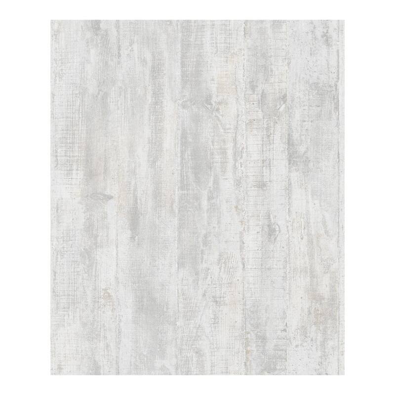 Advantage Huck Light Grey Weathered Wood Plank Wallpaper - 20.9 x 396 x 0.025
