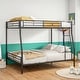 preview thumbnail 2 of 8, Full Size Bunk Bed with Ladder and Guardrail, Heavy Duty Metal Bunk Bed Frame, Noise Free Frames for Bedroom Dorm