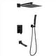 preview thumbnail 3 of 16, Rain Shower System with Waterfall Tub Spout 3 Function Bathroom Shower Faucet Set Contain 12 Inch Shower Head