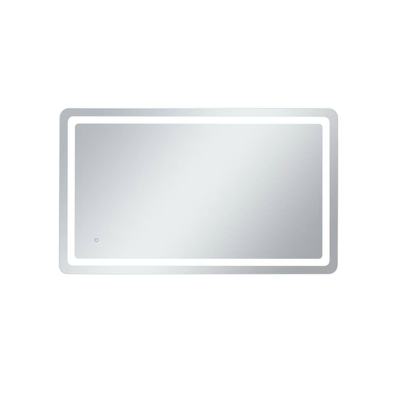 Indigo Home 36in x 60in soft edge LED mirror - Glossy white