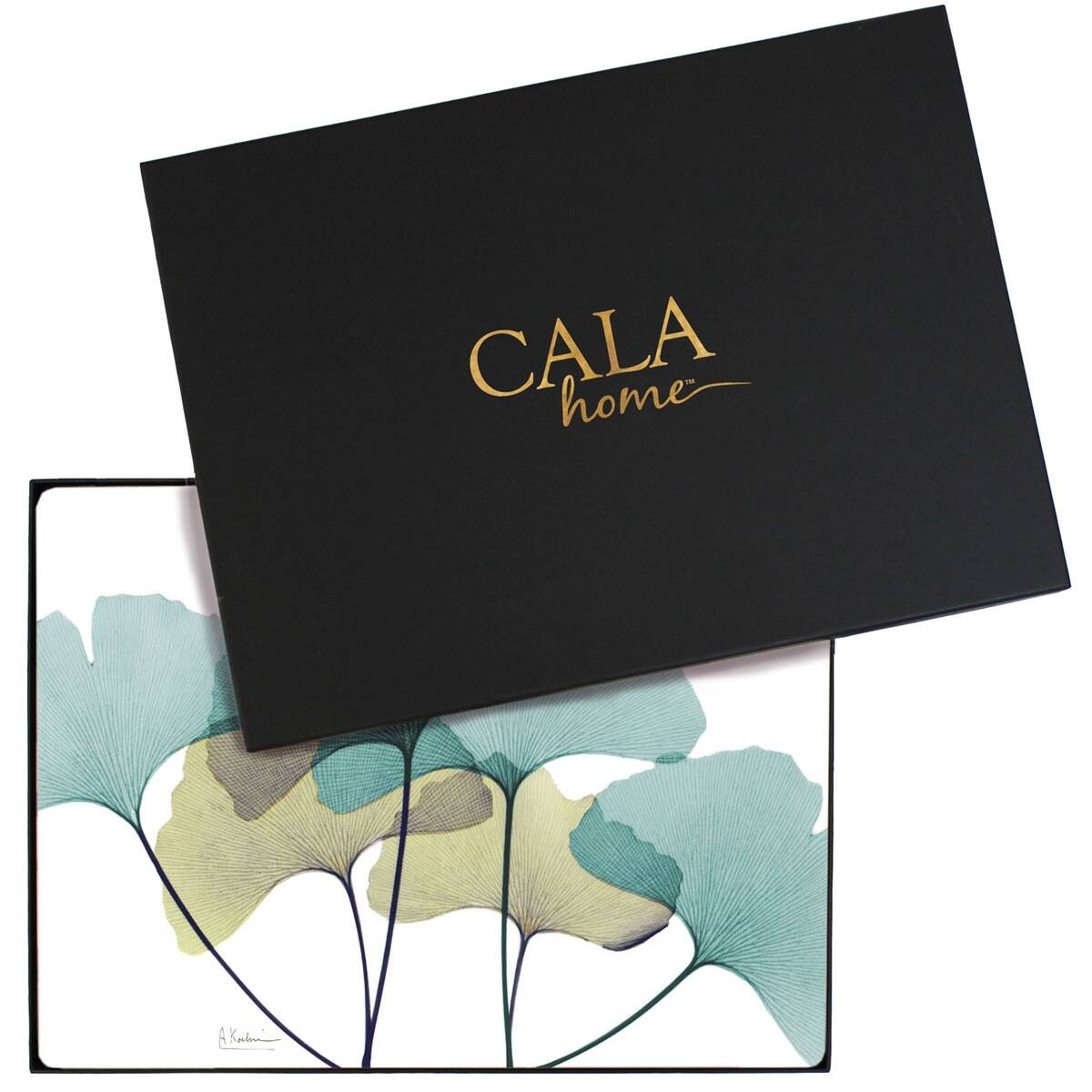 Cala Home Hardboard Placemats Gingko Set of 4 15.5x11.25x.201
