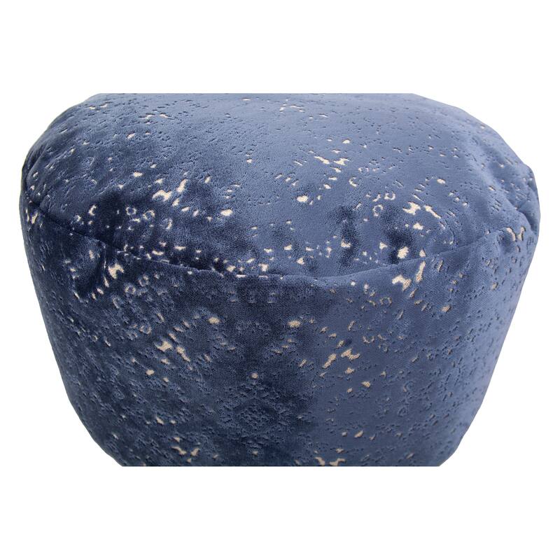 Allan Andrews Round Tall Pouf Pasini Sapphire