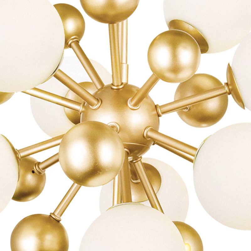 Element 8 Light Chandelier With Sun Gold Finish - Sun Gold