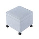 preview thumbnail 124 of 149, Adeco Square Storage Ottoman 17 inch Footstool