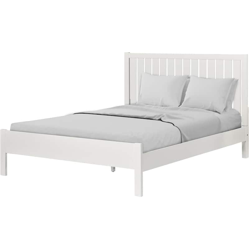Graham Wooden Platform Bed with Slatted Headboard
