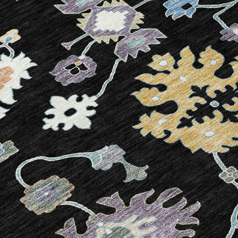 Machine Washable Indoor/ Outdoor Traditonal Delhi Chantille Rug