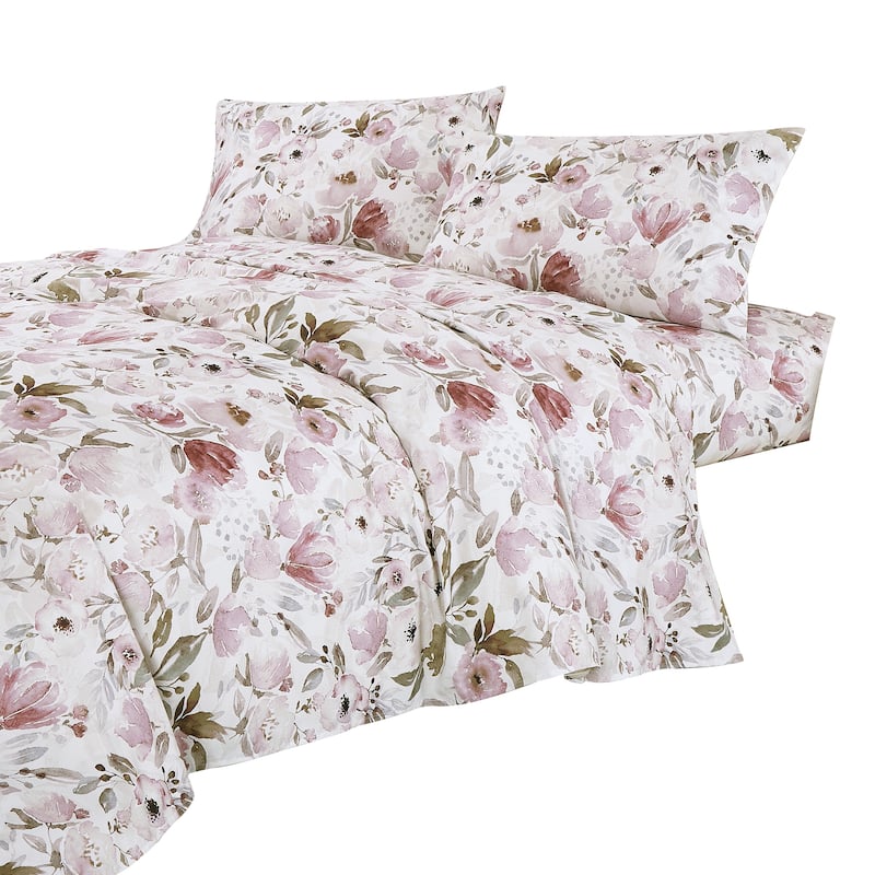 Floral printed sheet set