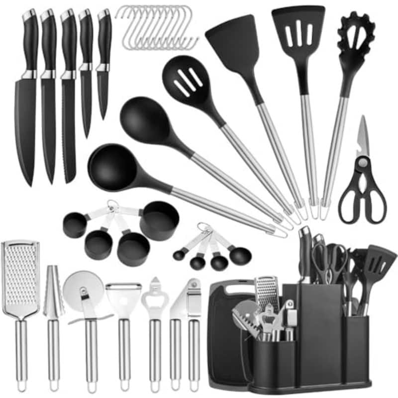 38 PCS Kitchen Utensils Set, Silicone Cooking Utensils