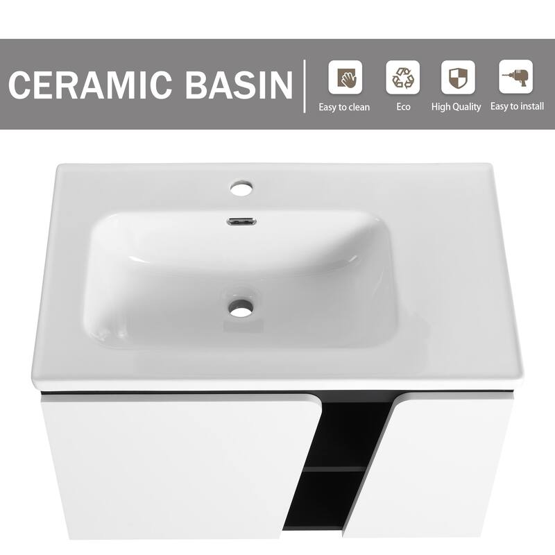 Bathroom Vanity With Sink In 32/36/40/84/76/92 Inch, Floating Bathroom Vanity With Soft Close Door