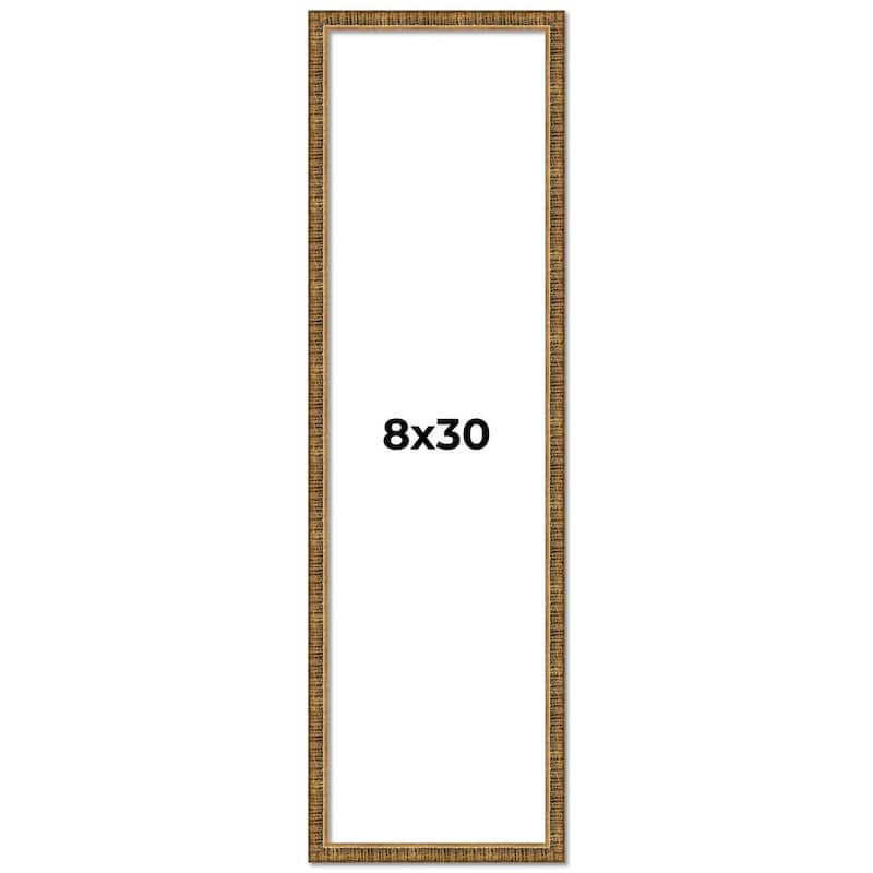 8x30 Frame Gold Kingsley Distressed Solid Wood Picture Frame Width
