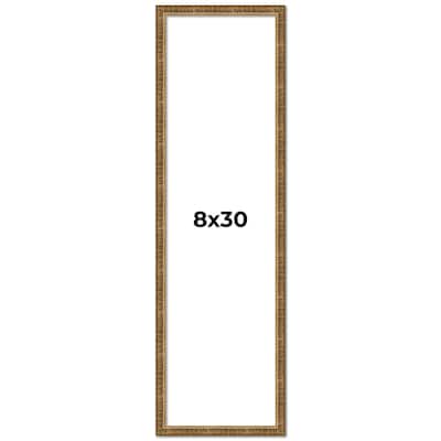 8x30 Frame Gold Kingsley Distressed Solid Wood Picture Frame Width