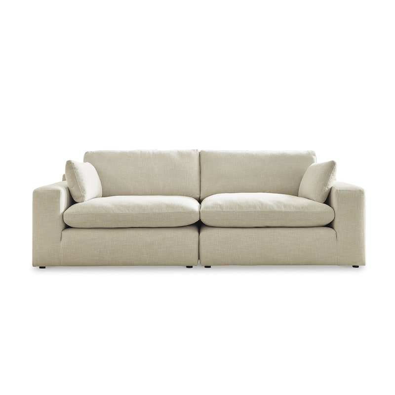 Signature Design by Ashley Elyza Beige 2-Piece Sectional Loveseat - 102" W x 42" D x 36" H