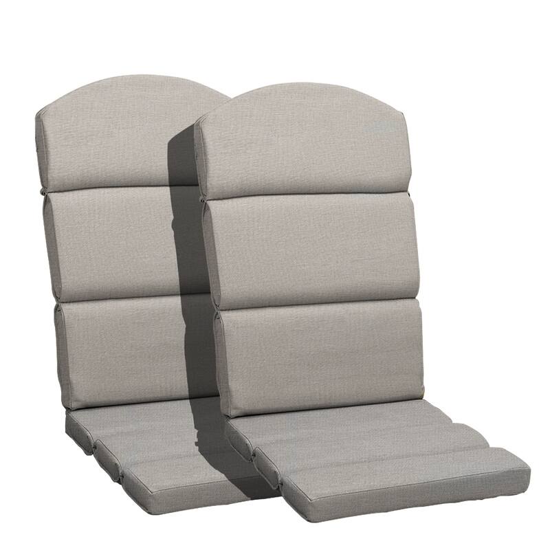 Aoodor Patio Chair Cushion Set of 2 - High-Back Adirondack Patio Cushions with Ties