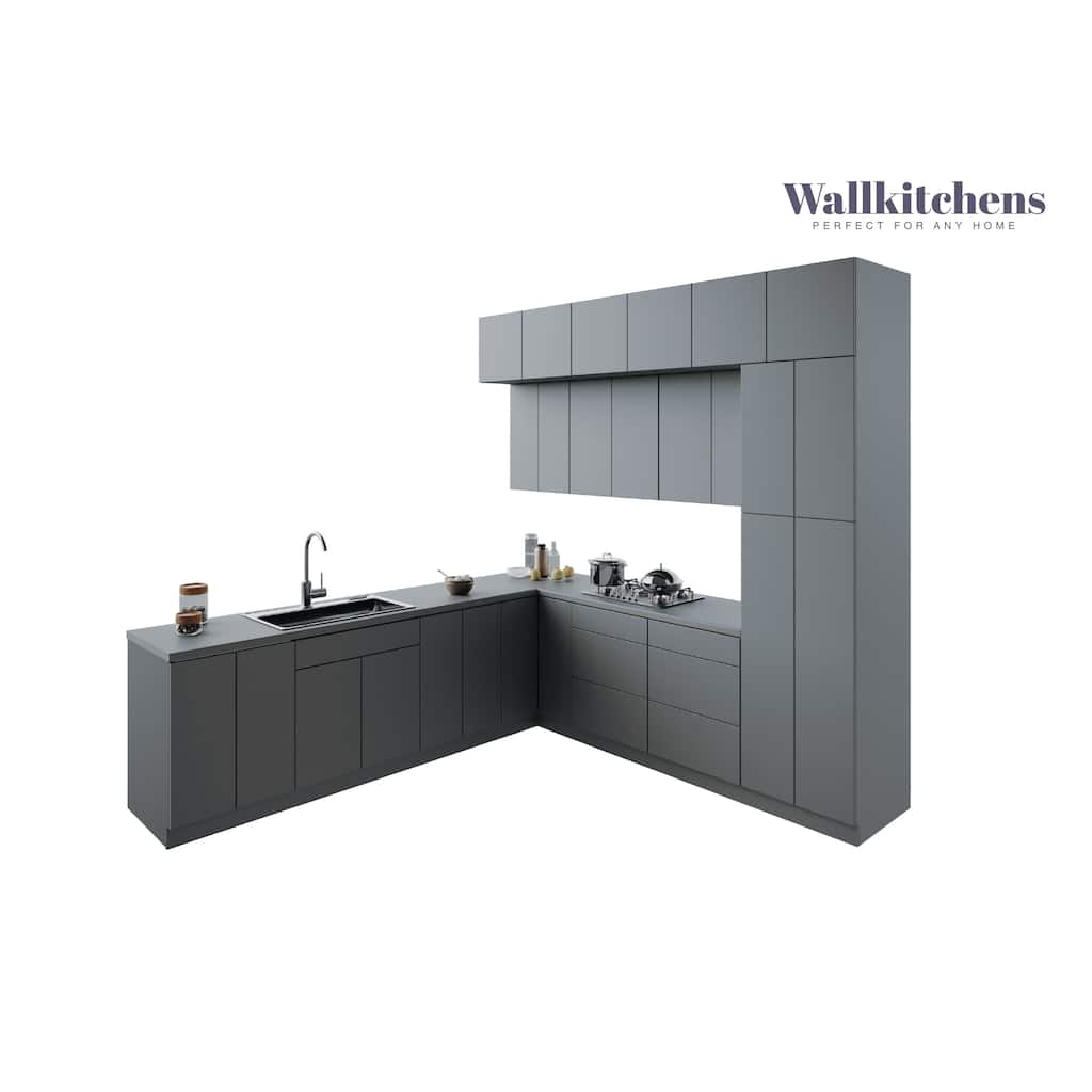 Kitchen Culinary Haven Collection Gray Color Base Size 9Ft Wide - 108x24