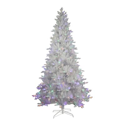 Kurt Adler 9-Foot Pre-Lit Multi-Colored LED Jackson White Pine Tree