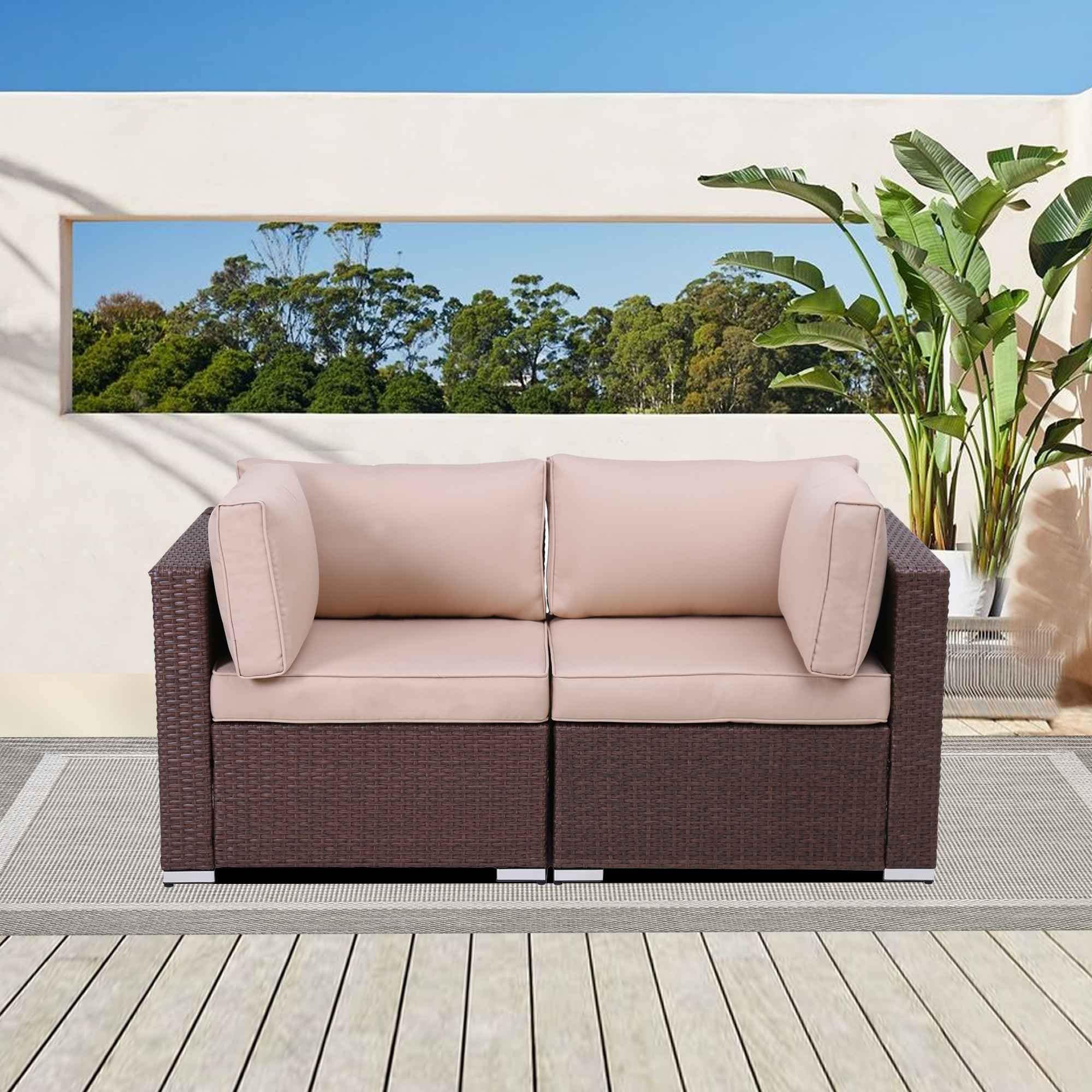Rattan hotsell patio loveseat