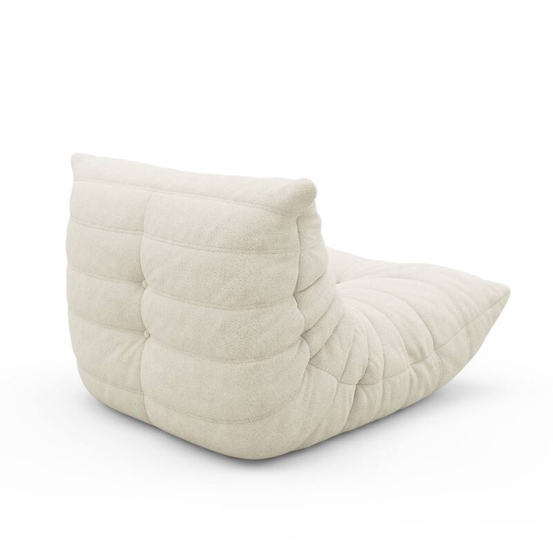 Fireside Chair Single Sofa Teddy Fabric Bean Bag Chair