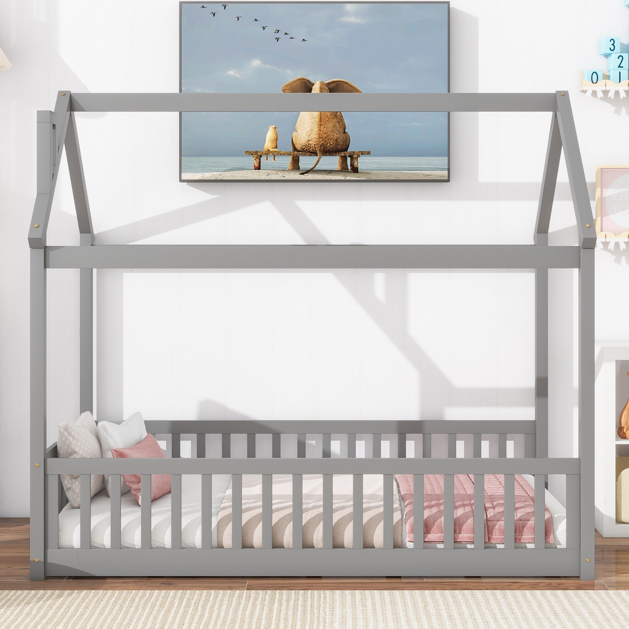 Baby bed deals house frame