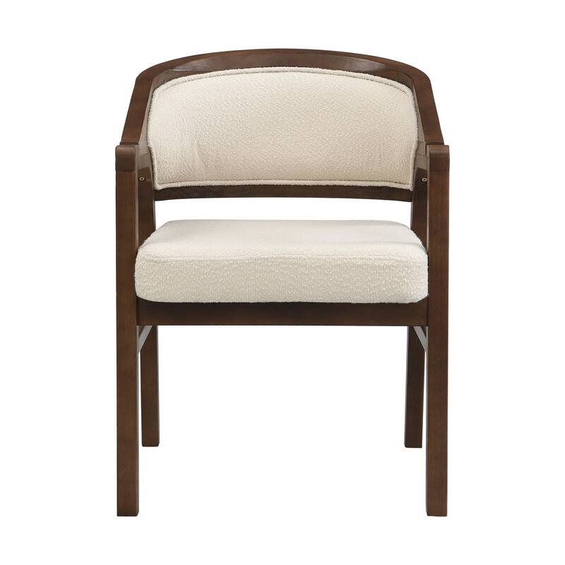 Christopher Knight Home - Nala Modern Upholstered Wood Dining Chair with Ergonomic Curved Back (Set of 2)