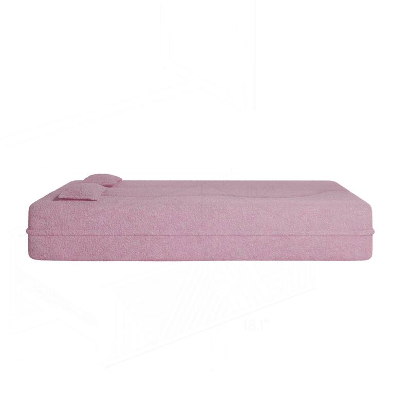 Versatile Convertible Foam Sofa Bed with Removable Cushions and Pillows