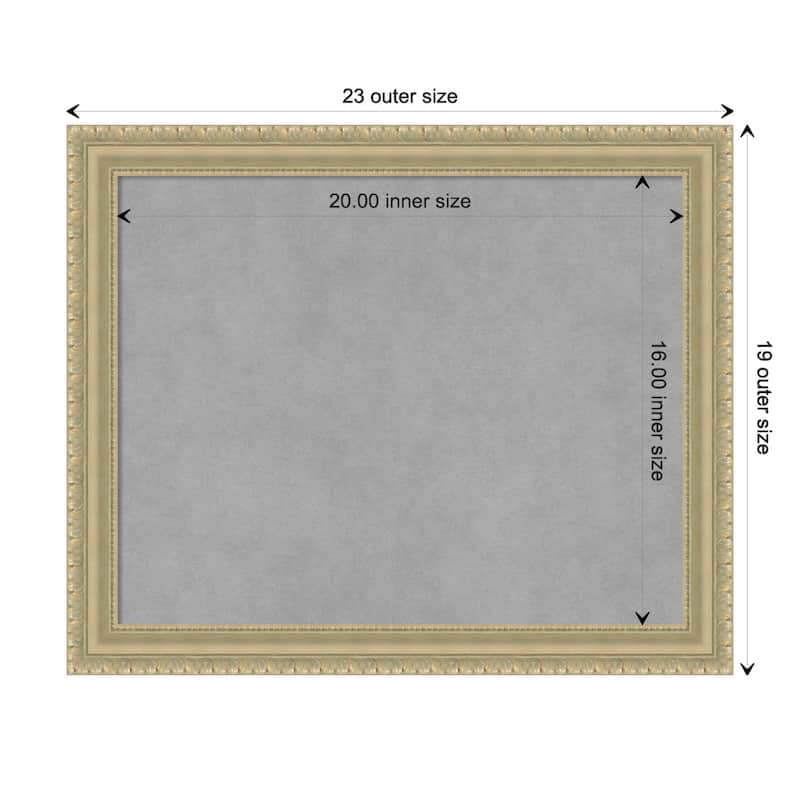 Amanti Art Champagne Teardrop Framed Magnetic Board - Board Size 20x16
