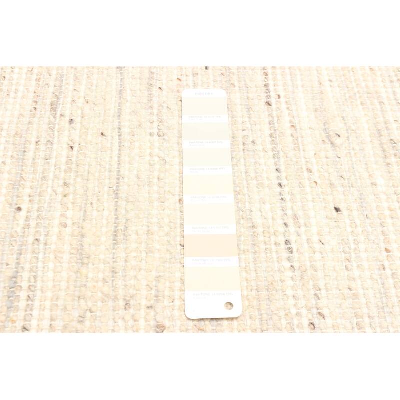 ECARPETGALLERY Braid weave Sienna Tan Wool Rug - 5'0 x 8'7