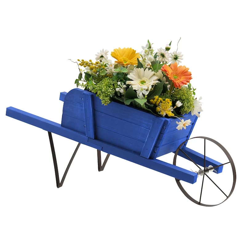 Costway Wooden Wagon Planter Decorative Indoor/Outdoor Rustic Flower - See Details