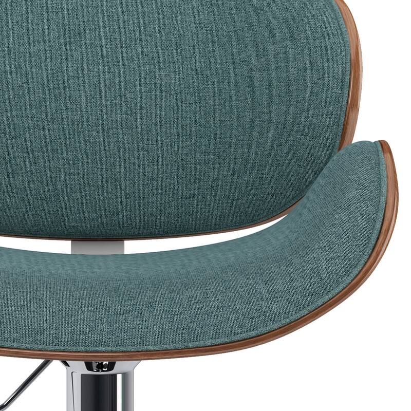 WYNDENHALL Avondale Mid Century Modern Bentwood Adjustable Swivel Bar Stool - 20.9 W x 20.5 D x 45.3 H