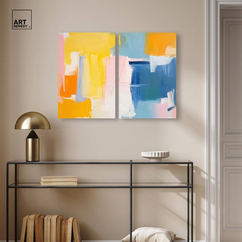 Skyward Radiance I Canvas Set of 2 by Art Remedy, Gallery Wrapped