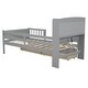 preview thumbnail 26 of 26, Wood Twin Size Platform Bed with LED Light, Multi-functional Headboard
