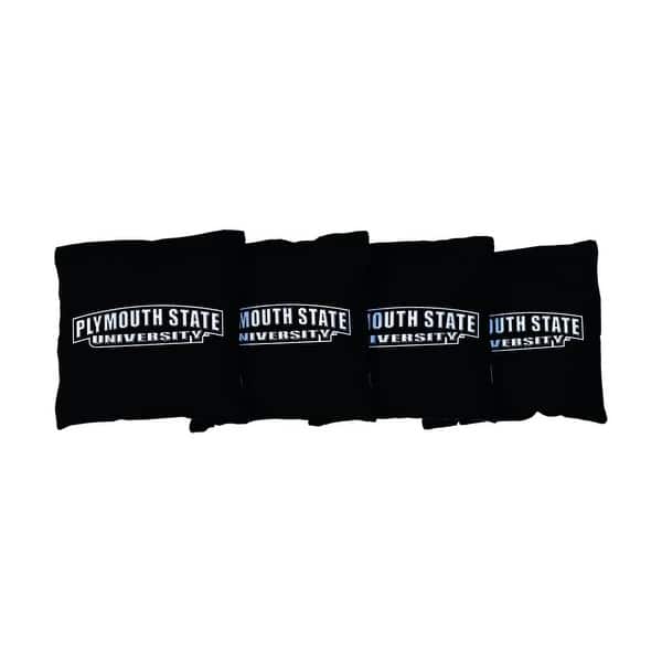 slide 2 of 3, Plymouth State Panthers Black Cornhole Bags All-Weather Resin Filled