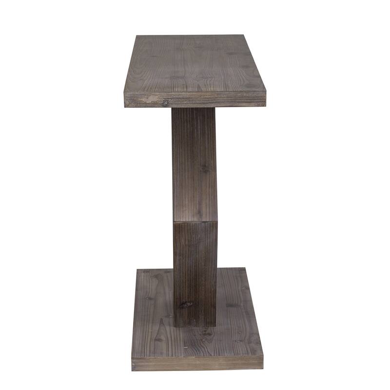 Modern Entryway Console Table with Hollowed-out Hexagon Base, Narrow Hallway Foyer Table for Living Room