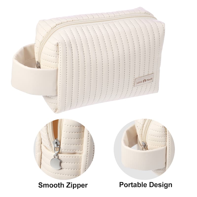 Faux Leather Makeup Bag Make Up Organizer Bag Toiletry Bag for Women