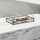 preview thumbnail 15 of 14, Veldra Black Rectangular Fluted Glass Tray