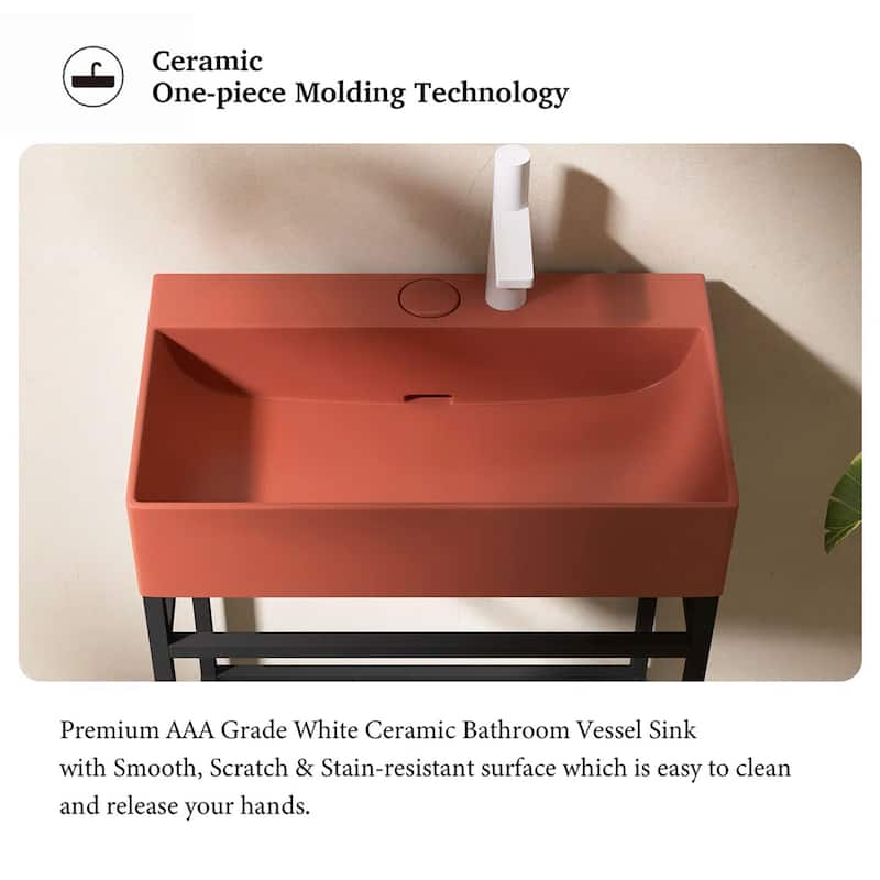 24" Freestanding Bathroom Vanity with Ceramic Sink - 23.62'' x13.98'' x 33.46''