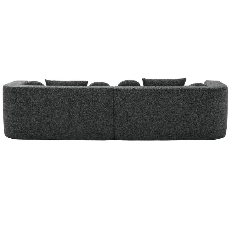 Roomfitters Modular Boneless Sectional Sofa Bed with Deep Seating and Curved Design for Living Room