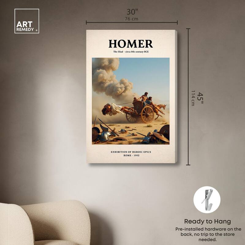 Iliad Illustrated Canvas by Art Remedy, Gallery Wrapped