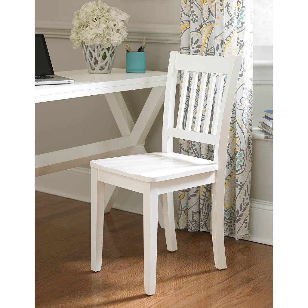 NE Kids School House Collection White Chair - 18.5" x 17" x 36"