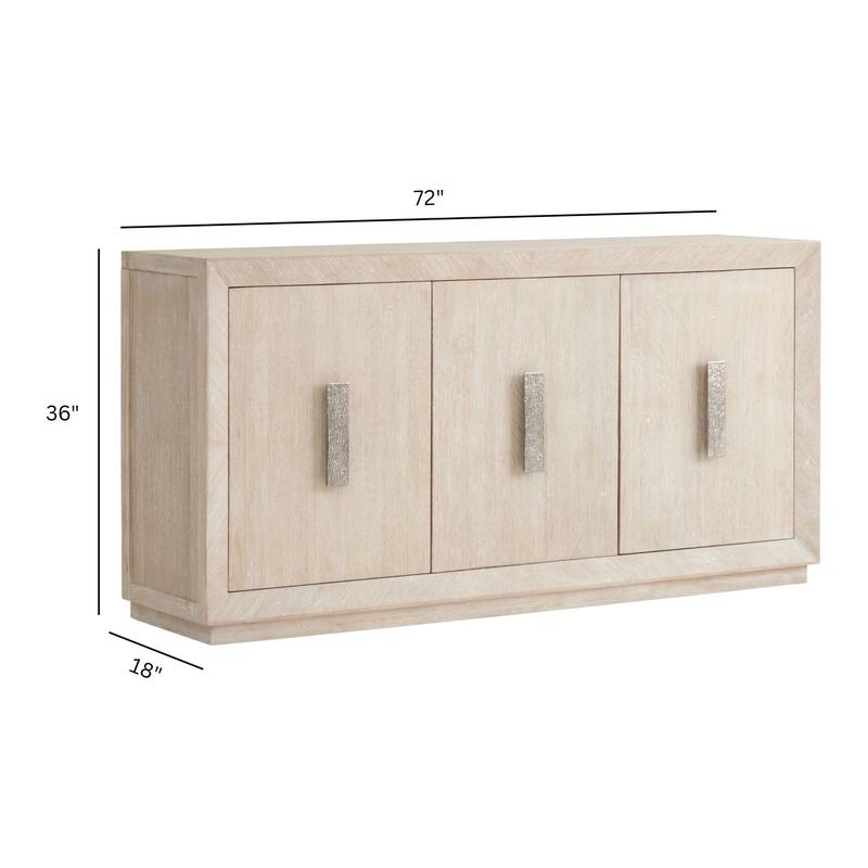 Magnussen Home Herringbone Ridge White Buffet - 72''W x 18''D x 36''H