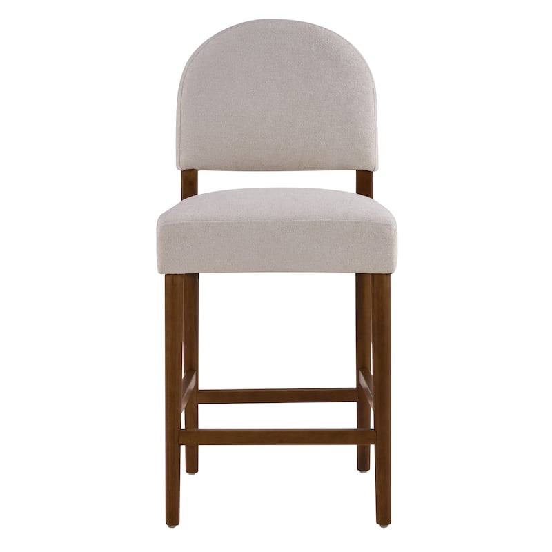 Christopher Knight Home - Upholstered Counter Height Bar Stool Set with Spacious Seat & Adjustable Floor Levelers, Set of 2