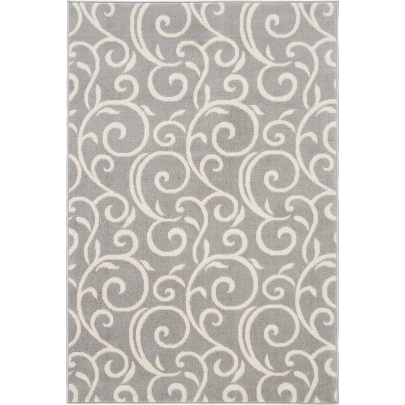 Nourison Grafix Farmhouse Country Scroll Transitional Area Rug